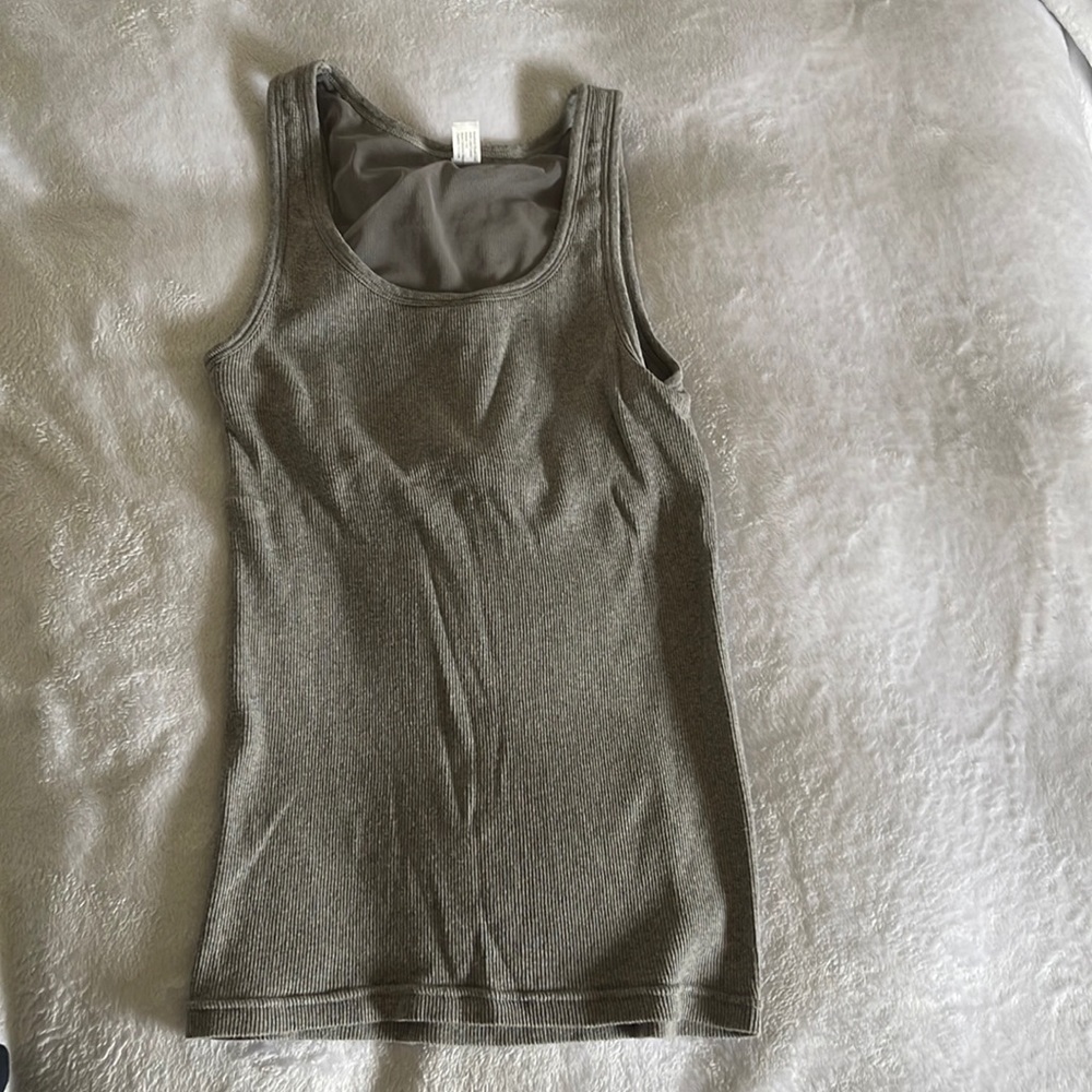 J. Crew Ribbed Tank With Built In Bra